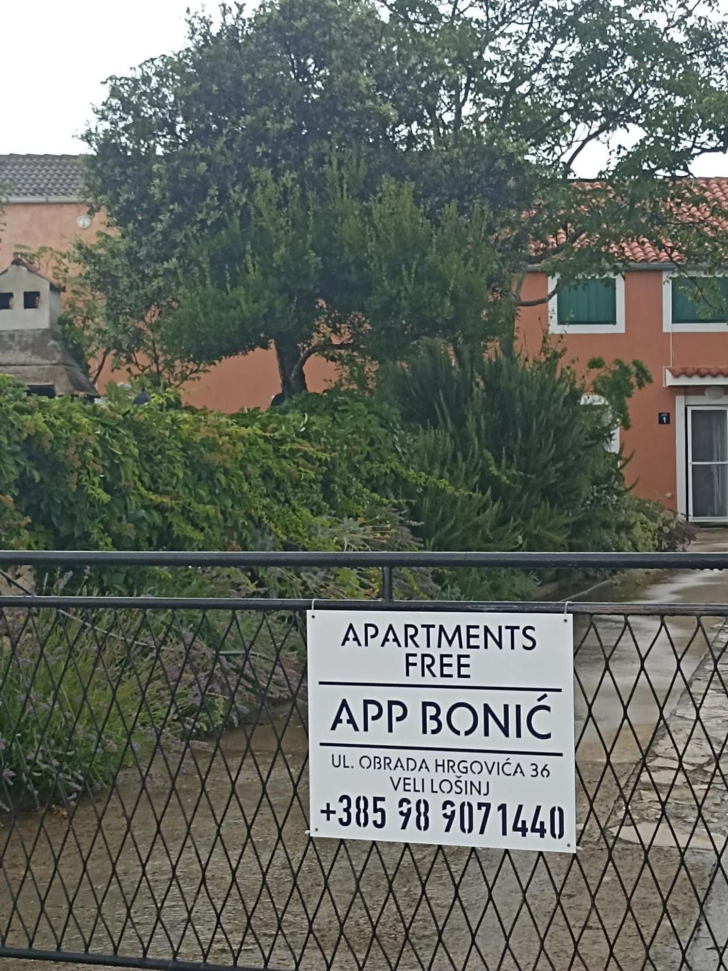 App Bonic Leilighet Veli Lošinj Eksteriør bilde